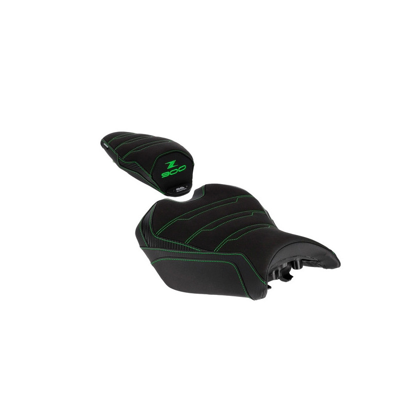 Selles confort Bagster SIT'N GO noir/vert nacré Kawasaki Z900 (2025-2027) | Moto Shop 35