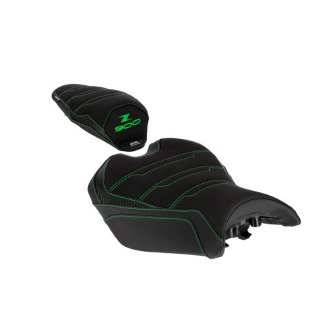Selles confort Bagster SIT'N GO noir/vert nacré Kawasaki Z900 (2025-2027) | Moto Shop 35