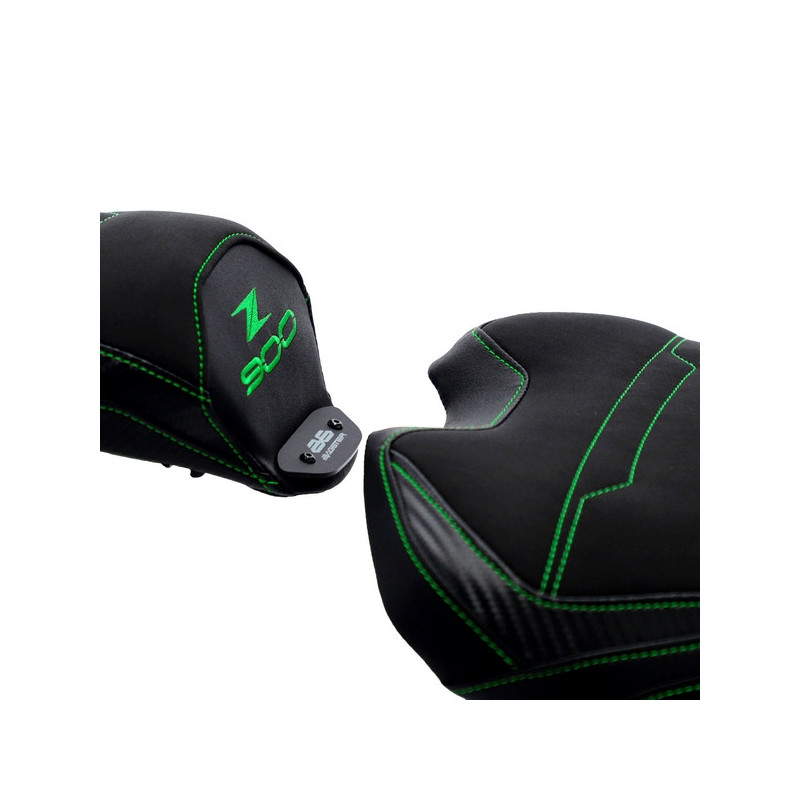 Selles confort Bagster SIT'N GO noir/vert nacré Kawasaki Z900 (2025-2027) | Moto Shop 35