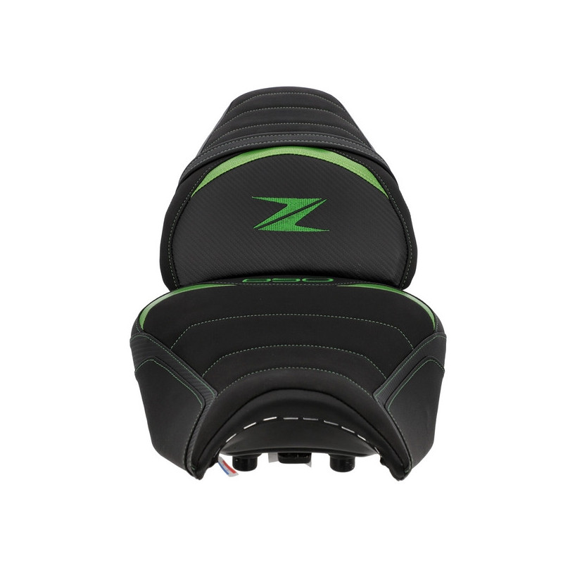 Selles confort Bagster SIT'N GO noir/vert  Kawasaki Z650 (2020-2025) | Moto Shop 35