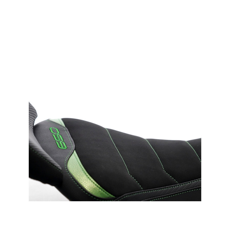 Selles confort Bagster SIT'N GO noir/vert  Kawasaki Z650 (2020-2025) | Moto Shop 35
