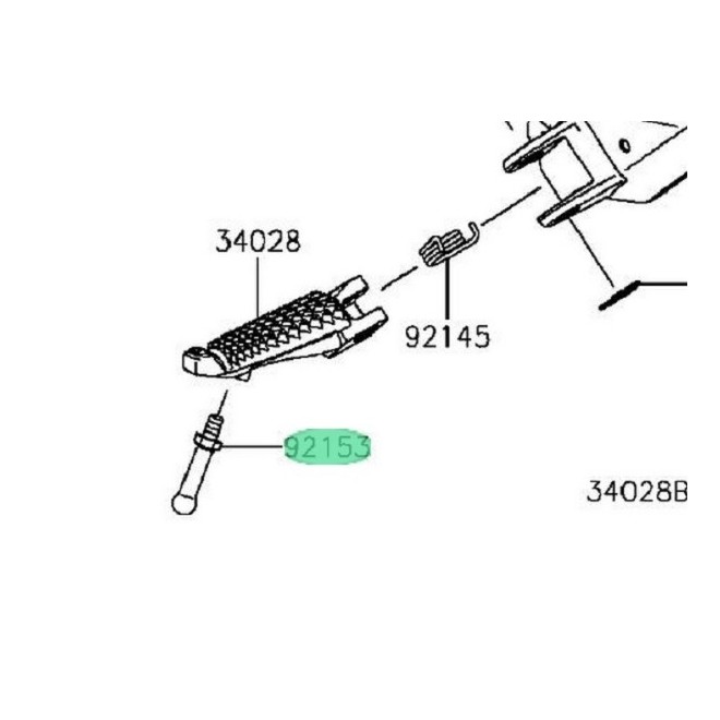 Achat repose pied avant teton 921531938 KAWASAKI MOTOSHOP 35