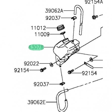 Vase d'expansion Kawasaki Z800 (2013-2016) | Réf. 430780559