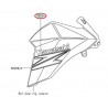 autocollant "KAWASAKI" écope Z800e 2014 vert 560541307                   