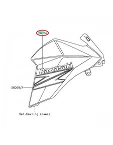 autocollant "KAWASAKI" écope Z800e 560541311                    