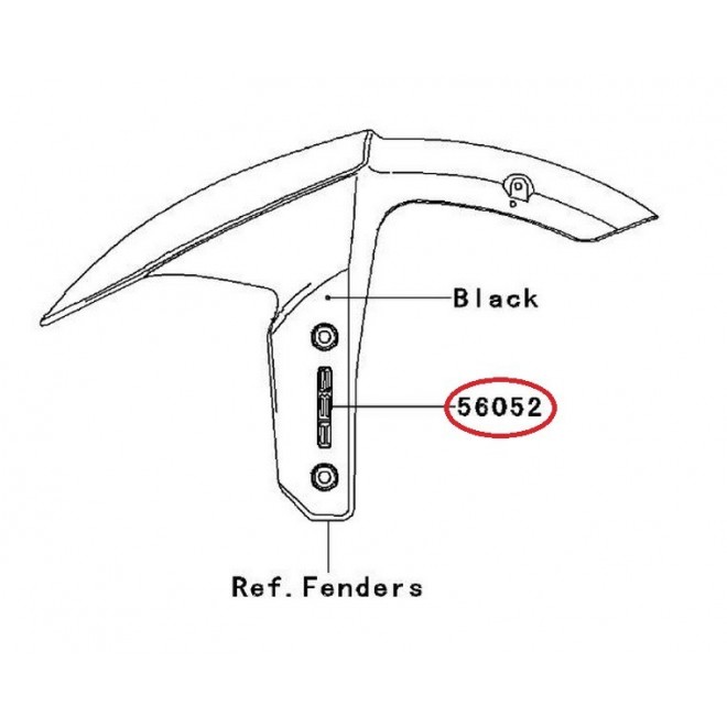  GARDE BOUE AVANT "STICKERS ABS" 560541413