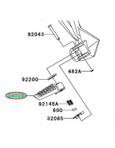 REPOSE PIED ARRIERE GAUCHE "Z" 340280004