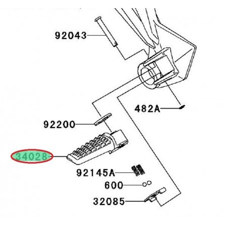 REPOSE PIED ARRIERE GAUCHE "Z" 340280004