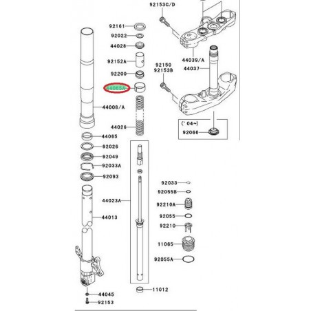 FOURCHE BAGUE FRICTION SUPERIEUR 440650002