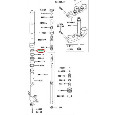 FOURCHE BAGUE FRICTION INFERIEUR 440650001