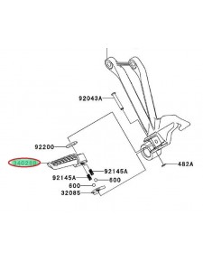 REPOSE PIED ARRIERE GAUCHE "Z" 340280094