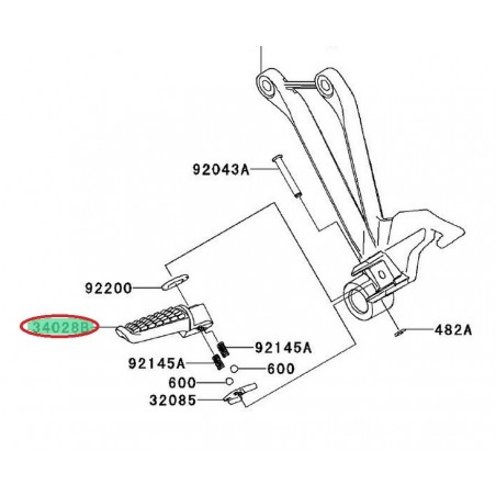 REPOSE PIED ARRIERE GAUCHE "Z" 340280094