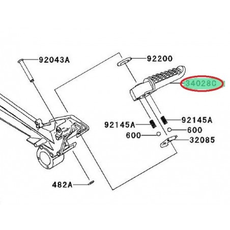 REPOSE PIED ARRIERE DROIT "Z" 340280095