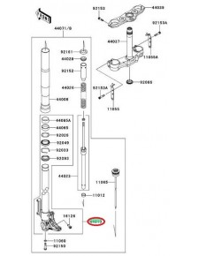 TUBE DE FOURCHE GAUCHE Z1000 44013013718R