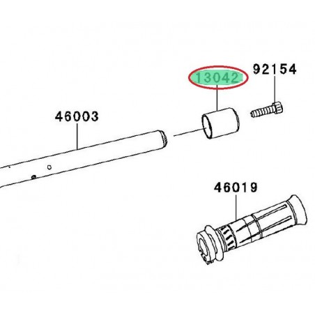 EMBOUT DE GUIDON Z1000 2010-2013 130425001