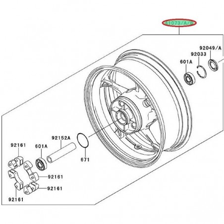 WHEEL-ASSY RR G.BLACK