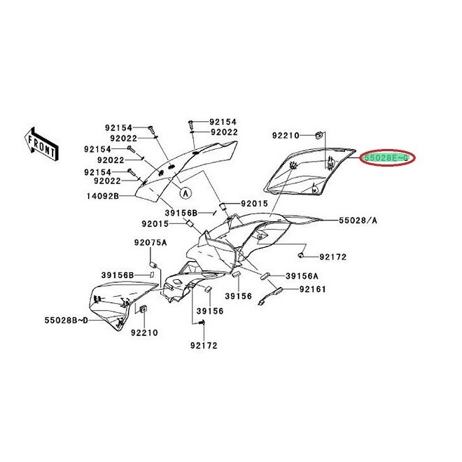 achat cowling upp rh pswhite kawasaki motoshop 35 achat cowling upp rh pswhite kawasaki motoshop 35