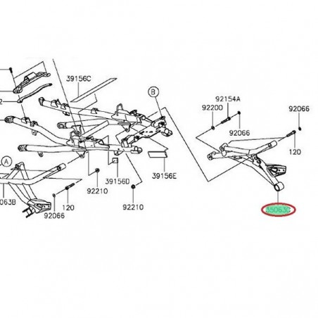 SUPPORT REPOSE PIED ARRIERE DROIT VERSYS