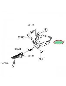 PLATINE REPOSE-PIED AVANT GAUCHE NINJA 300 2013-2014                 