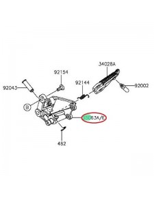 PLATINE REPOSE-PIED AVANT DROITE NINJA 300 2013-2014                 