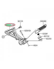 PLATINE REPOSE-PIED ARRIERE DROITE NINJA 300 2013-2014                