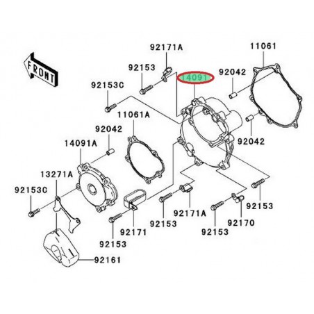 CARTER DEMARREUR GAUCHE ZX10R 140910108