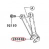 PLATINE REPOSE-PIED ARRIERE GAUCHE ZX10R 2004-2005                            