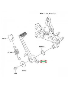 PEDALE DE FREIN ARRIERE ZX10R 2004-2005                 