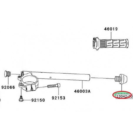 EMBOUT DE GUIDON ZX10R 130420010