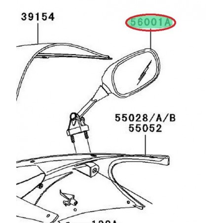 RETROVISEUR DROIT ZX10R 560010059