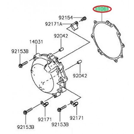 Carter alternateur "joint" ZX10R 110610441