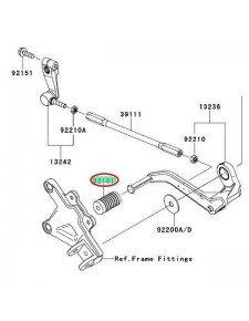 Caoutchouc de sélecteur de vitesse Kawasaki 921612401 | Moto Shop 35