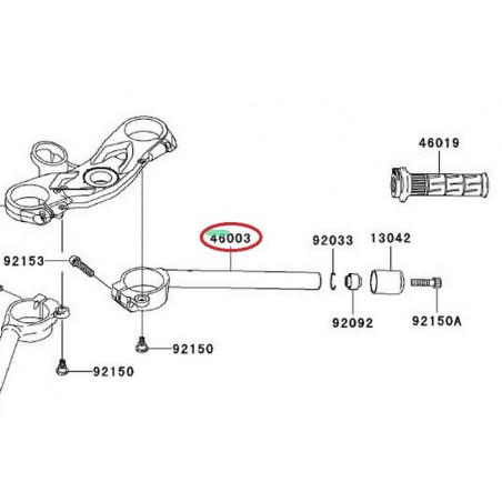 DEMI GUIDON DROIT ZX6R 460030068