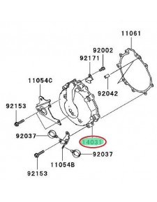 CARTER ALTERNATEUR GAUCHE ZX6R 14031008211E