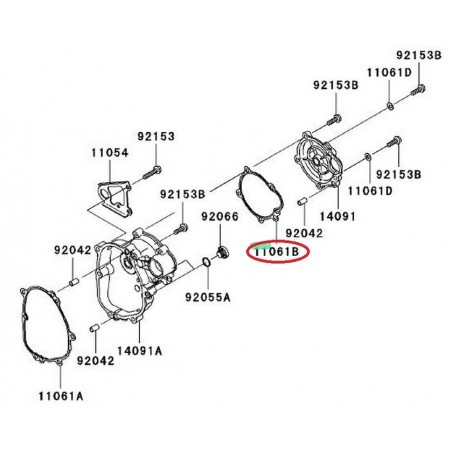 CARTER PIGNON DEMARREUR "JOINT" ZX6R 110610251