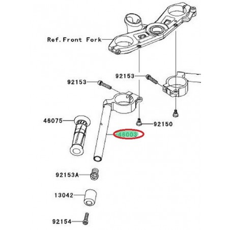 DEMI GUIDON GAUCHE ZX6R 460030162