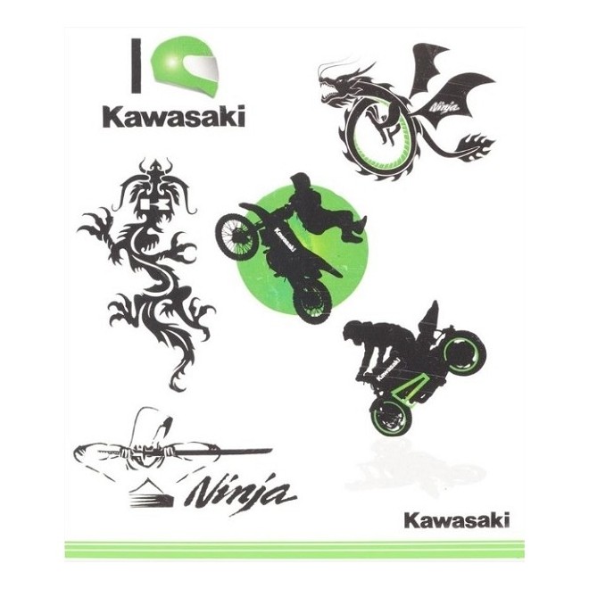 Kit tatouages enfant Kawasaki | Moto Shop 35