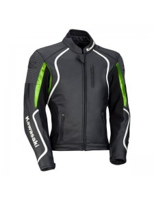 Blouson cuir Kawasaki "Z" Noir