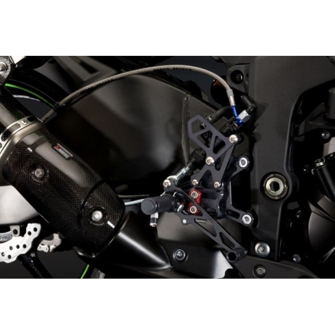 PLATINES REPOSE PIED REGLABLE ZX6R 2009-2012                    
