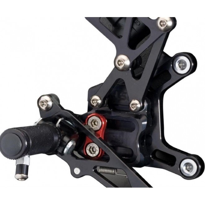 PLATINES REPOSE PIED REGLABLE ZX6R 2009-2012                    