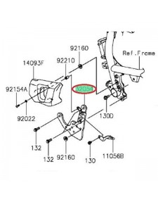 PLATINE REPOSE PIED AVANT GAUCHE VULCAN S 320540075                        