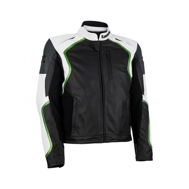 Blouson cuir homme Kawasaki "Z" blanc Moto Shop 35