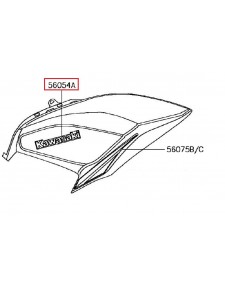 "autocollant" KAWASAKI réservoir            