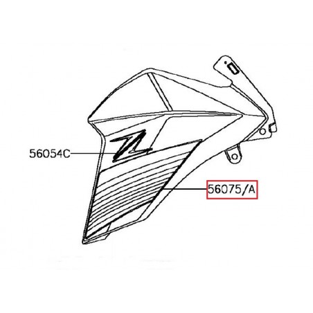 "autocollant" écope droite                    