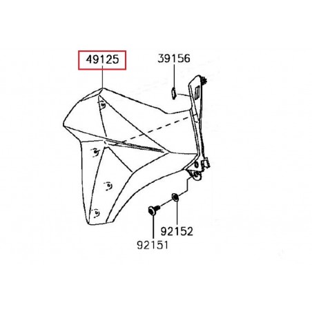 écope gauche Z800 gris                    
