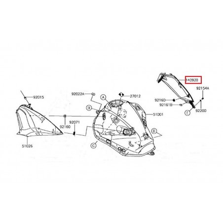 coque réservoir droit gris      