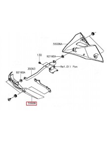 sabot moteur carbon gauche                 