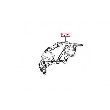 tête de fourche "centre" gris Z800            