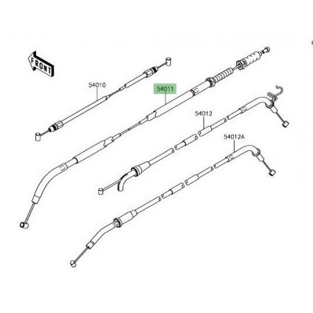 Câble embrayage Kawasaki Z900 (2017-2019) | Réf. 540110618