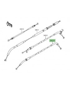 Câble fermeture gaz Kawasaki Z900 (2017-2024) | Réf. : 540120647